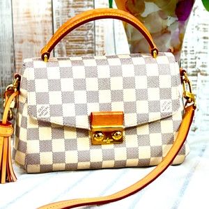 Authentic Louis Vuitton Damier Azur croisette Handbag.